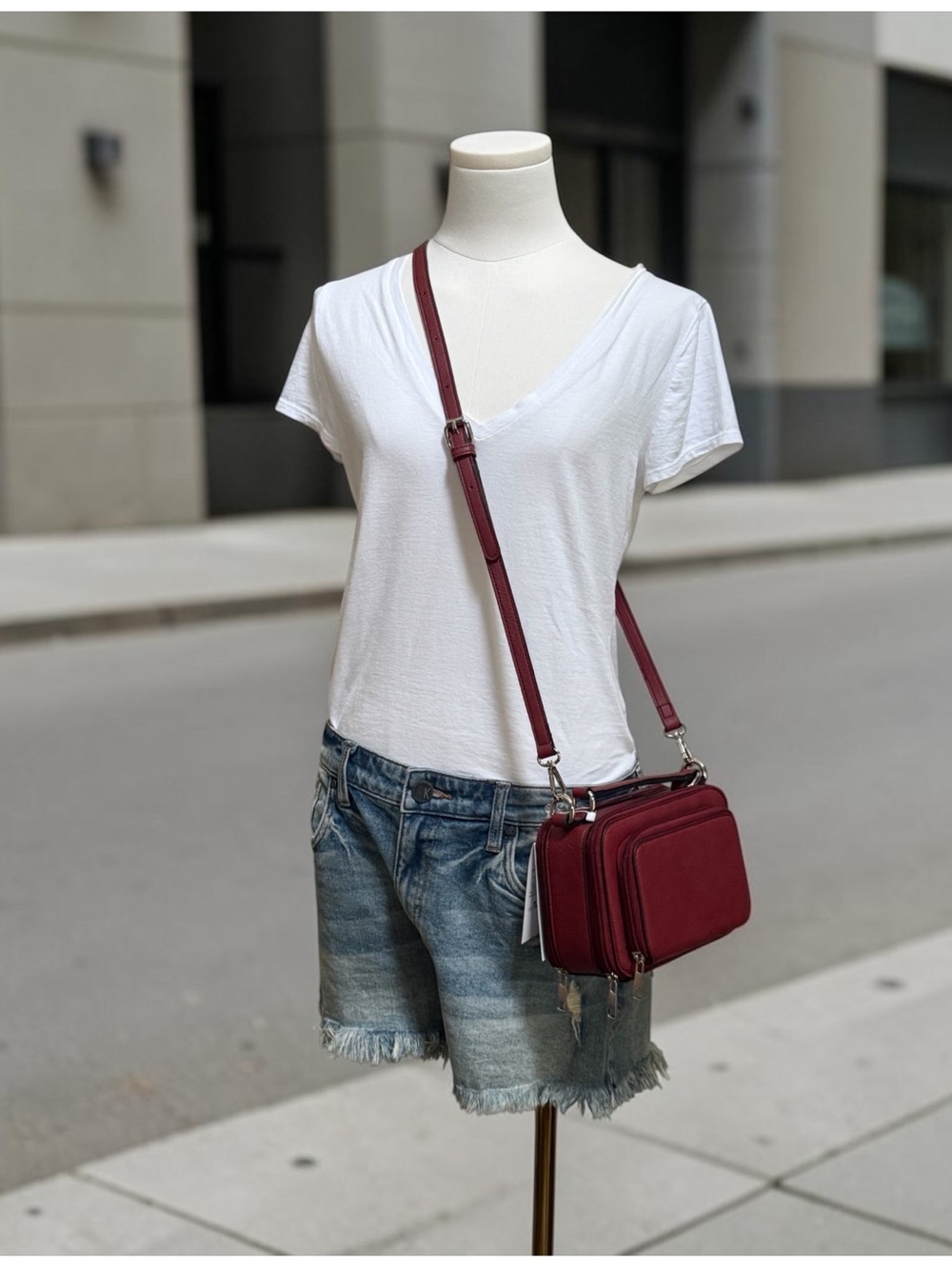 NWT K. Carroll Kelsey Red Vegan Leather Crossbody Bag! NEW! - Picture 11 of 11